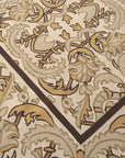 Vintage Aubusson Flat Weave Wool Rug, Beige Renaissance Scroll