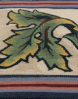 Vintage Aubusson Flat Weave Wool Rug, Ivory Garden Blossom