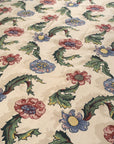 Vintage Aubusson Flat Weave Wool Rug, Ivory Garden Blossom
