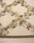 Vintage Aubusson Flat Weave Wool Rug, Ivory Grapevine Lattice