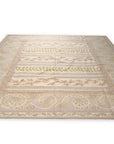 Vintage Aubusson Flat Weave Wool Rug, Lilac Grey Fern Stripe