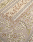 Vintage Aubusson Flat Weave Wool Rug, Lilac Grey Fern Stripe