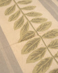 Vintage Aubusson Flat Weave Wool Rug, Lilac Grey Fern and Vine Stripe