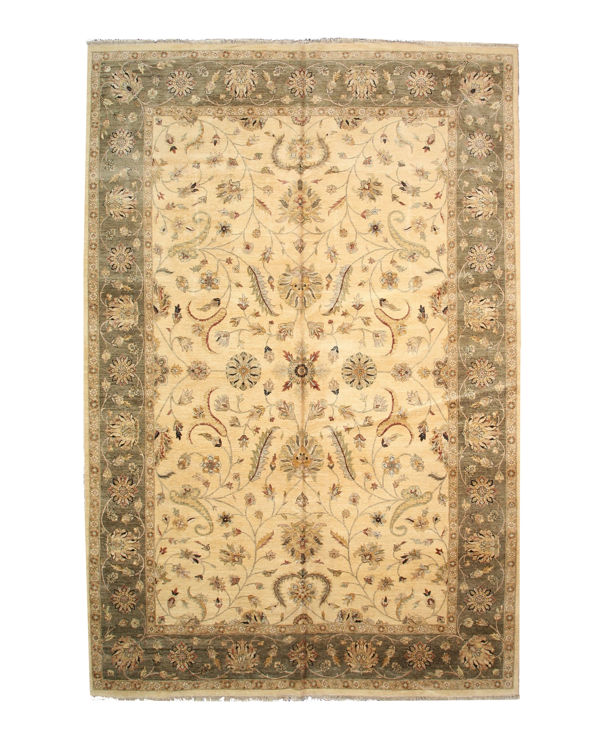 Exquisite Agra Traditional Handmade Wool Masterpiece Rug