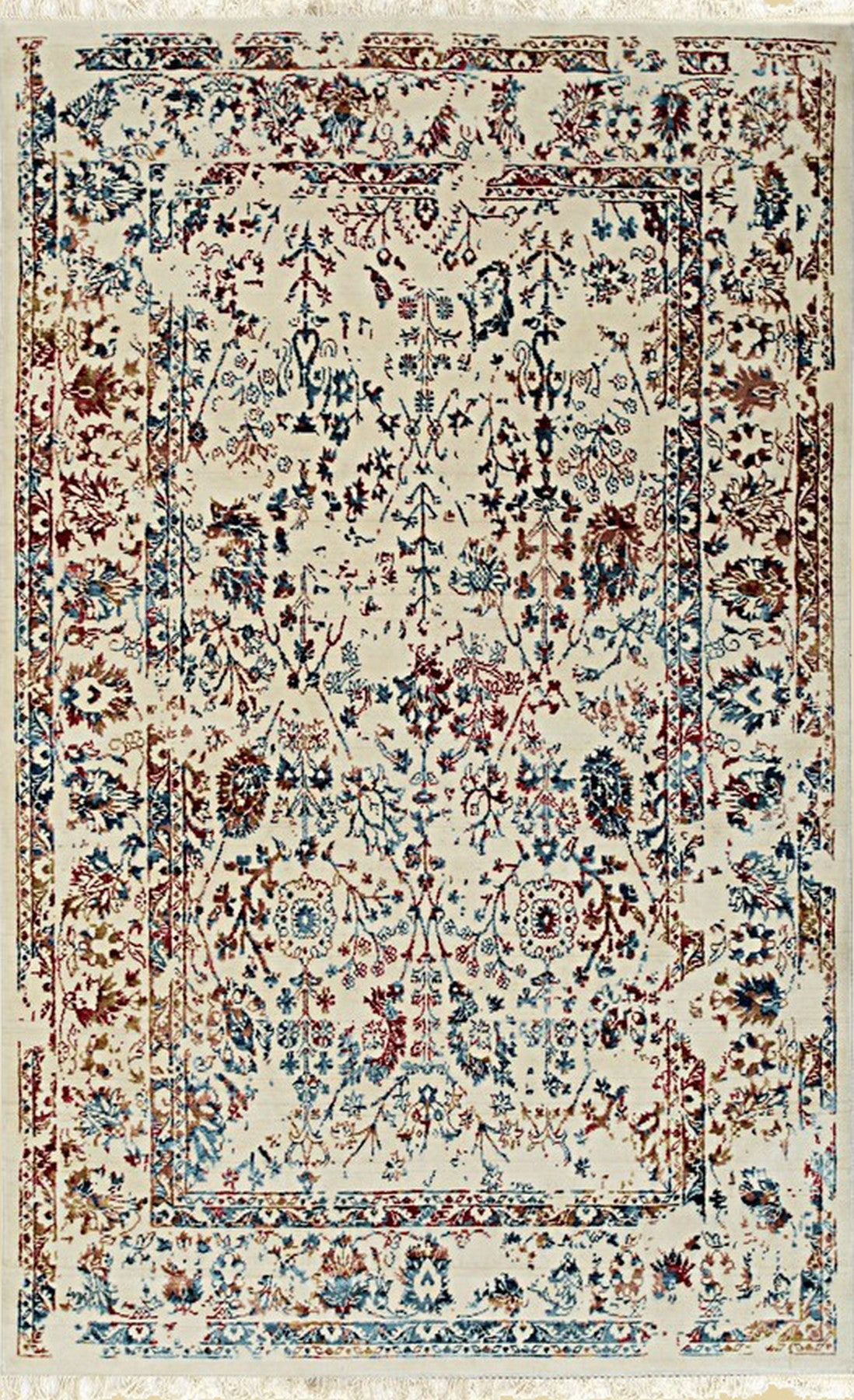 Vintage Chic High-Low Floral Rug