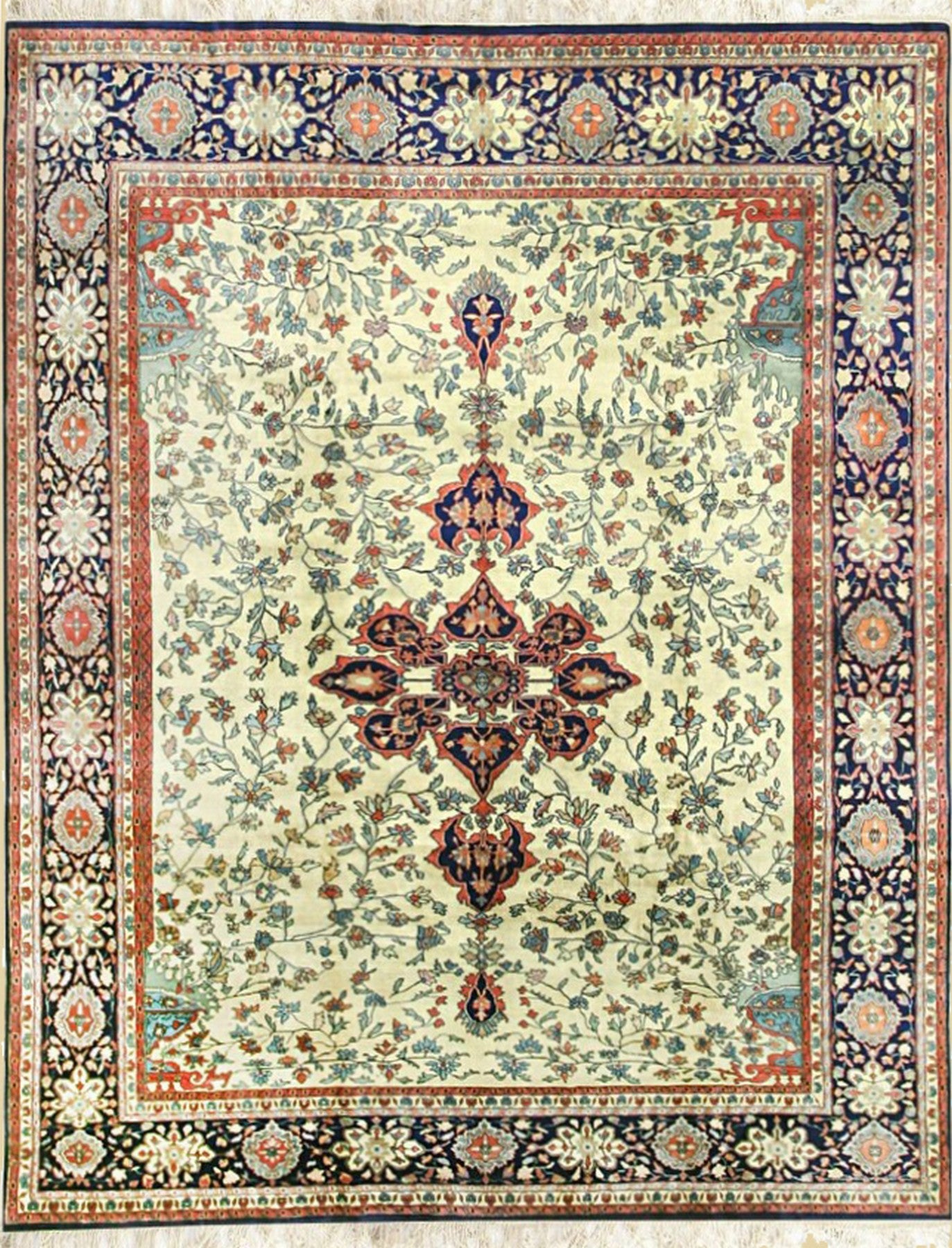 Luxurious Mohtasham Traditional Handmade Wool Masterpiece Rug