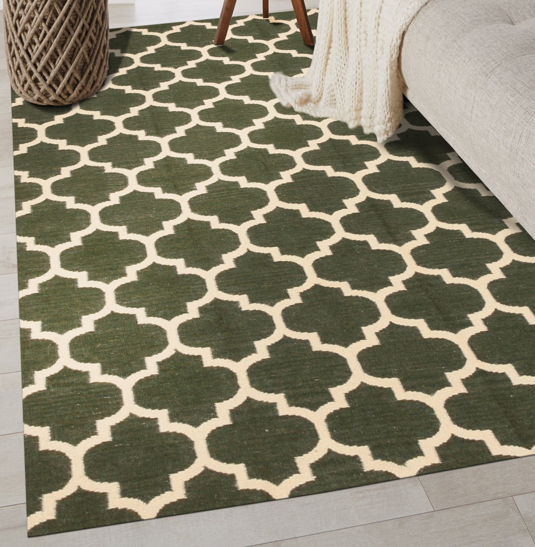 Reversible Trellis Moroccan Rug