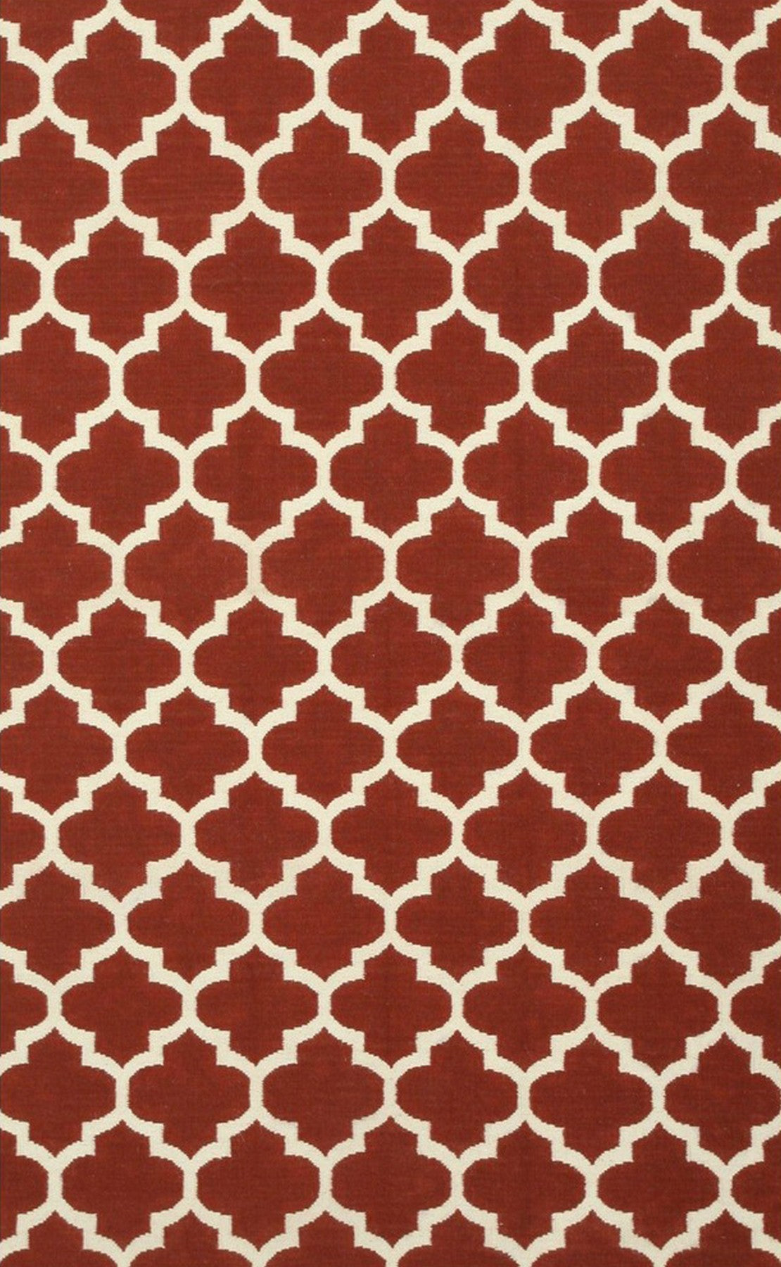 Scarlet Trellis Reversible Moroccan Rug