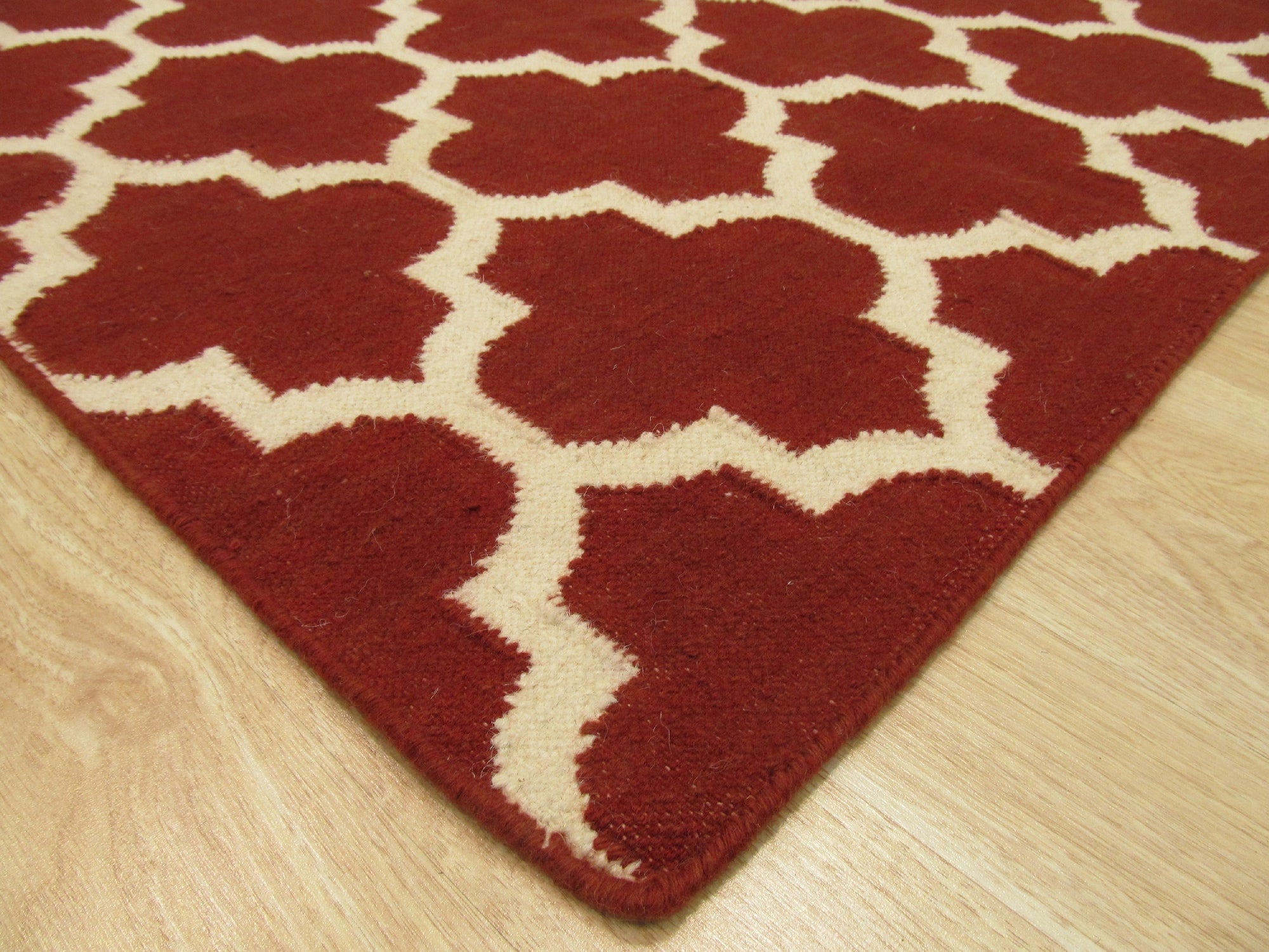 Scarlet Trellis Reversible Moroccan Rug