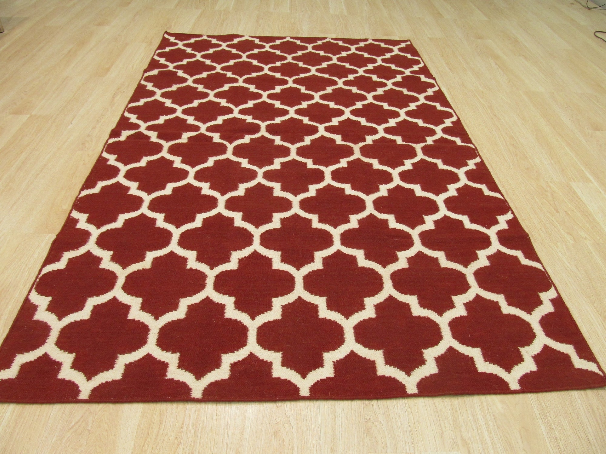 Scarlet Trellis Reversible Moroccan Rug