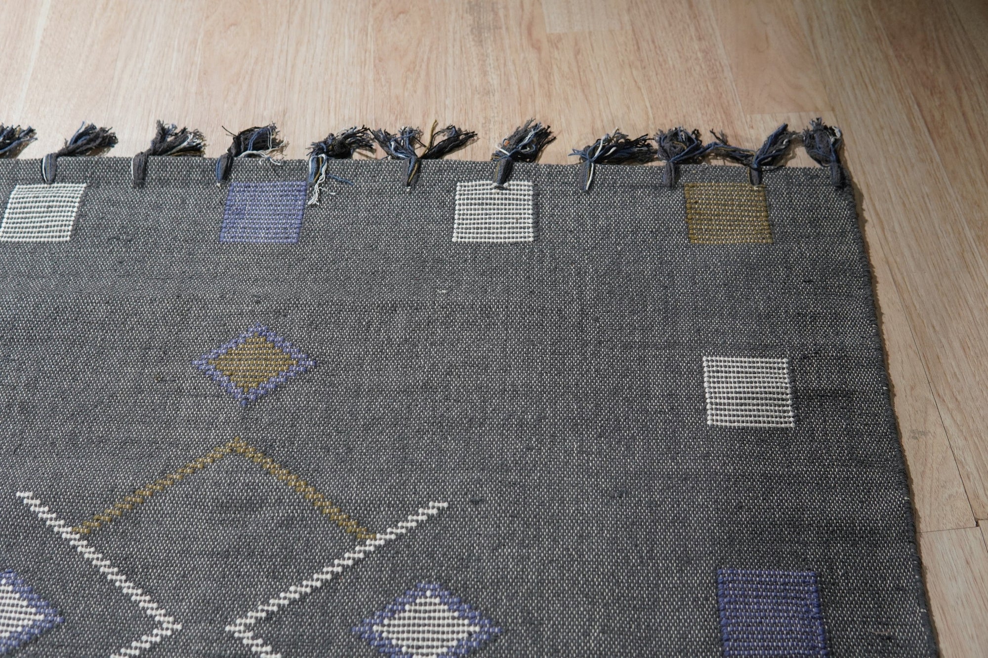 Slate Geometric Charm Rug