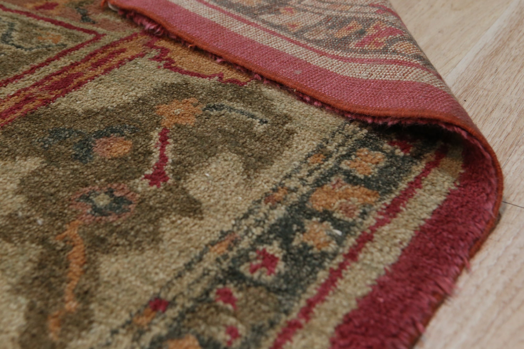 Scarlet Splendor Pure Mohair Oushak Rug