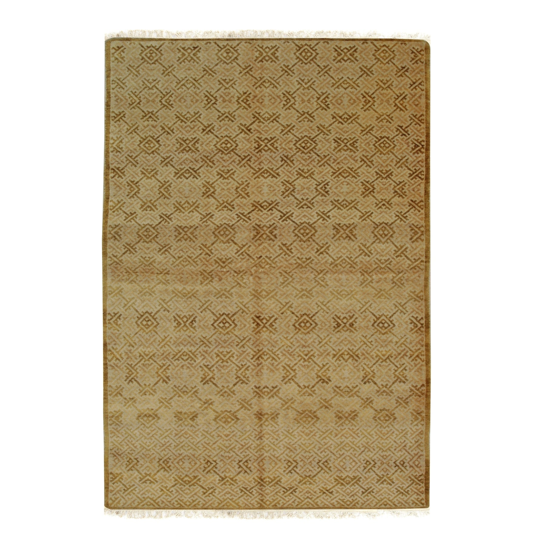 Brown Ningxia Majesty Hand-Knotted Wool Rug