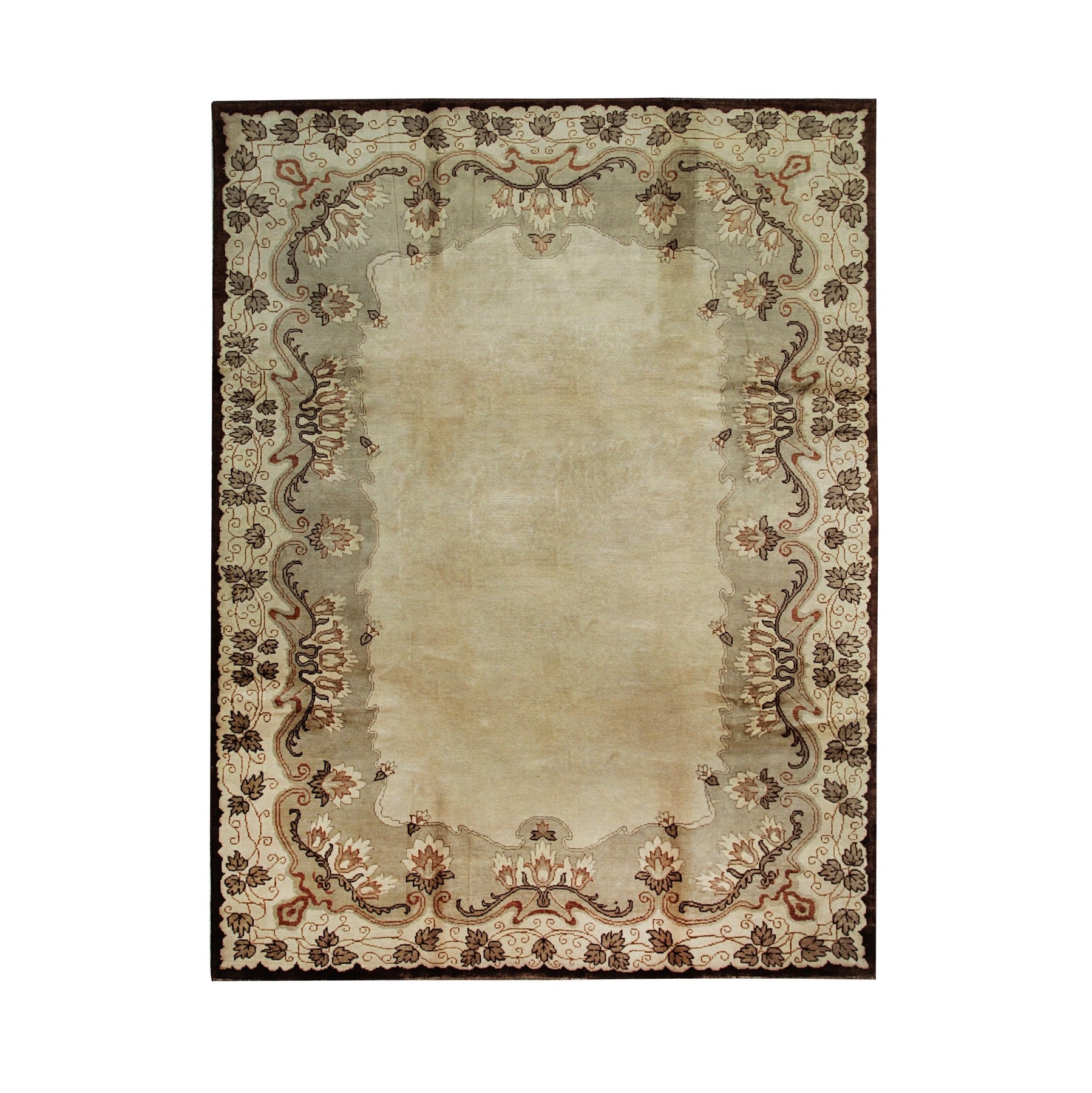 Beige Oriental Ningxia Rug