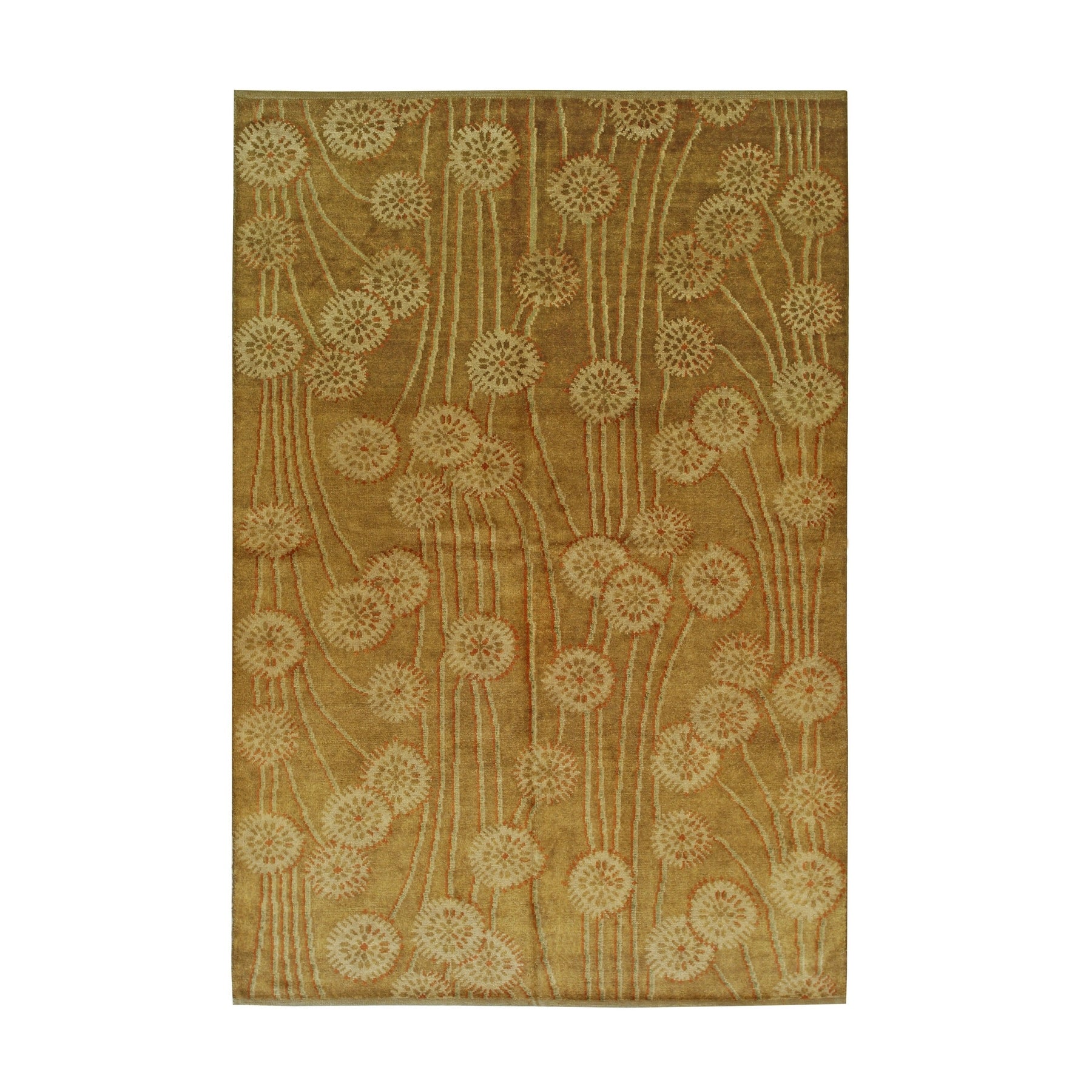 Golden Dandelion Fields Wool Rug