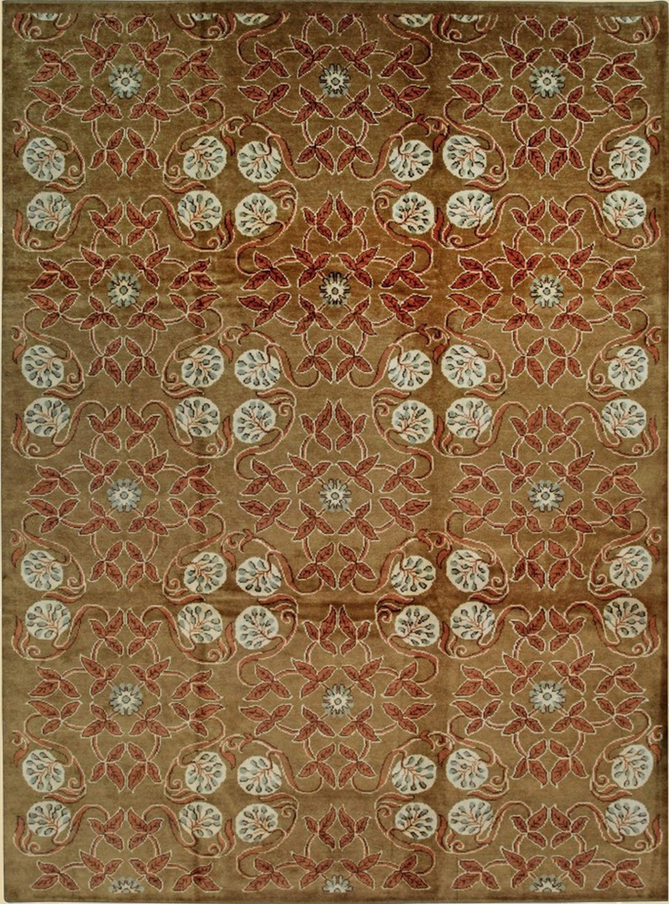 Rust Blossom Ningxia Wool Rug