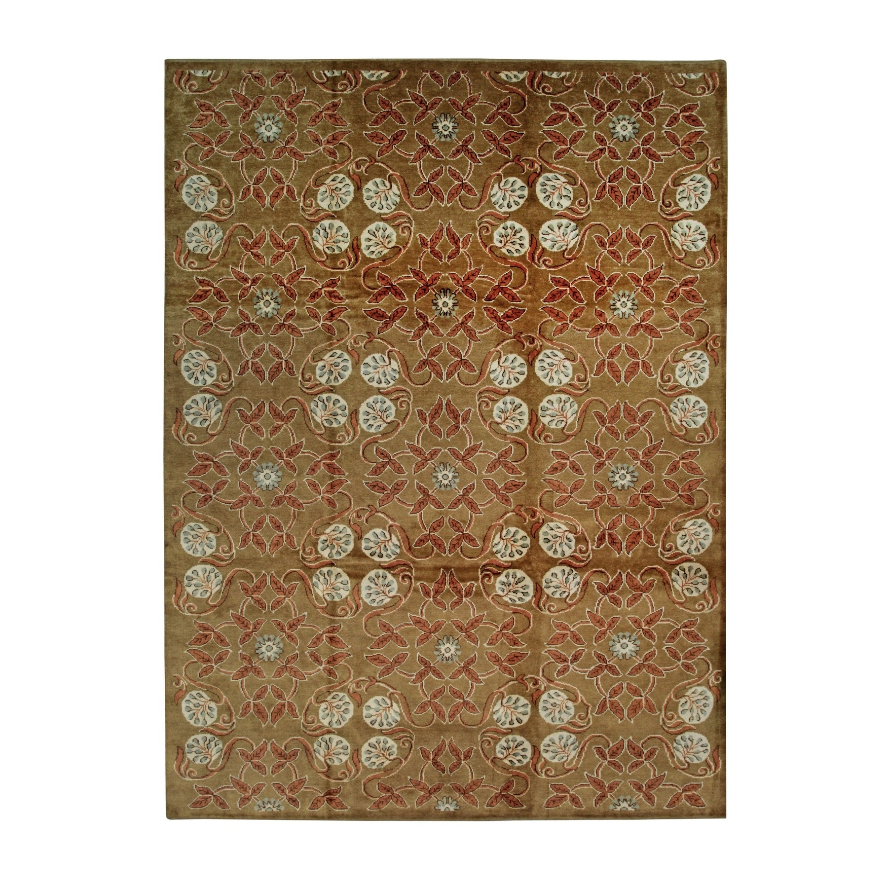 Rust Blossom Ningxia Wool Rug