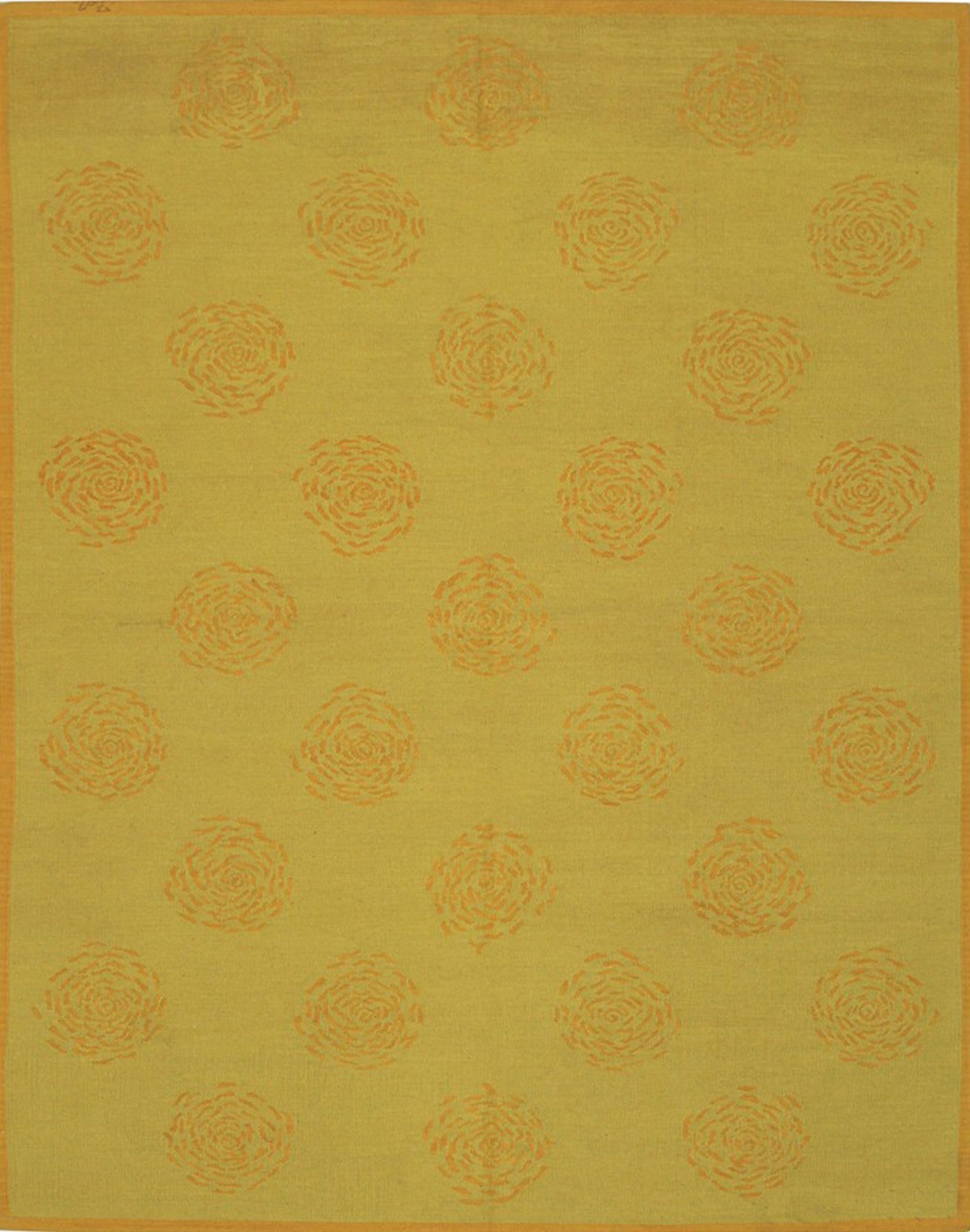 Yellow Sunburst Medallion Rug