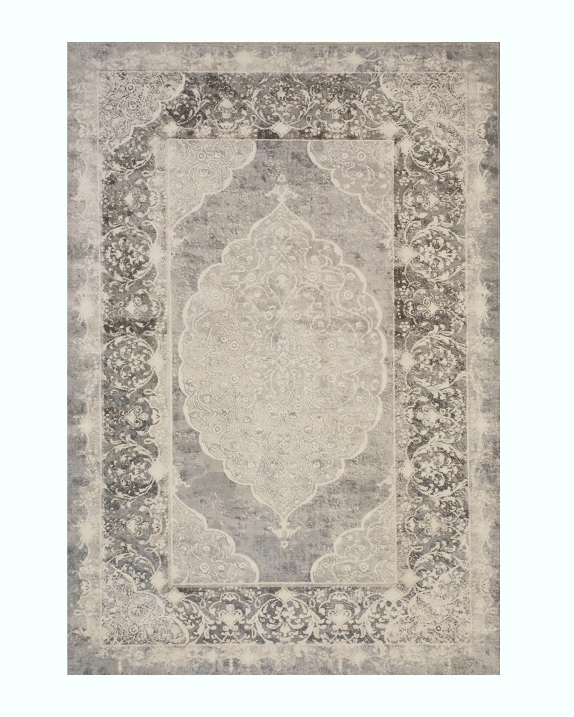 Luna Distressed Bohemian Medallion Rug