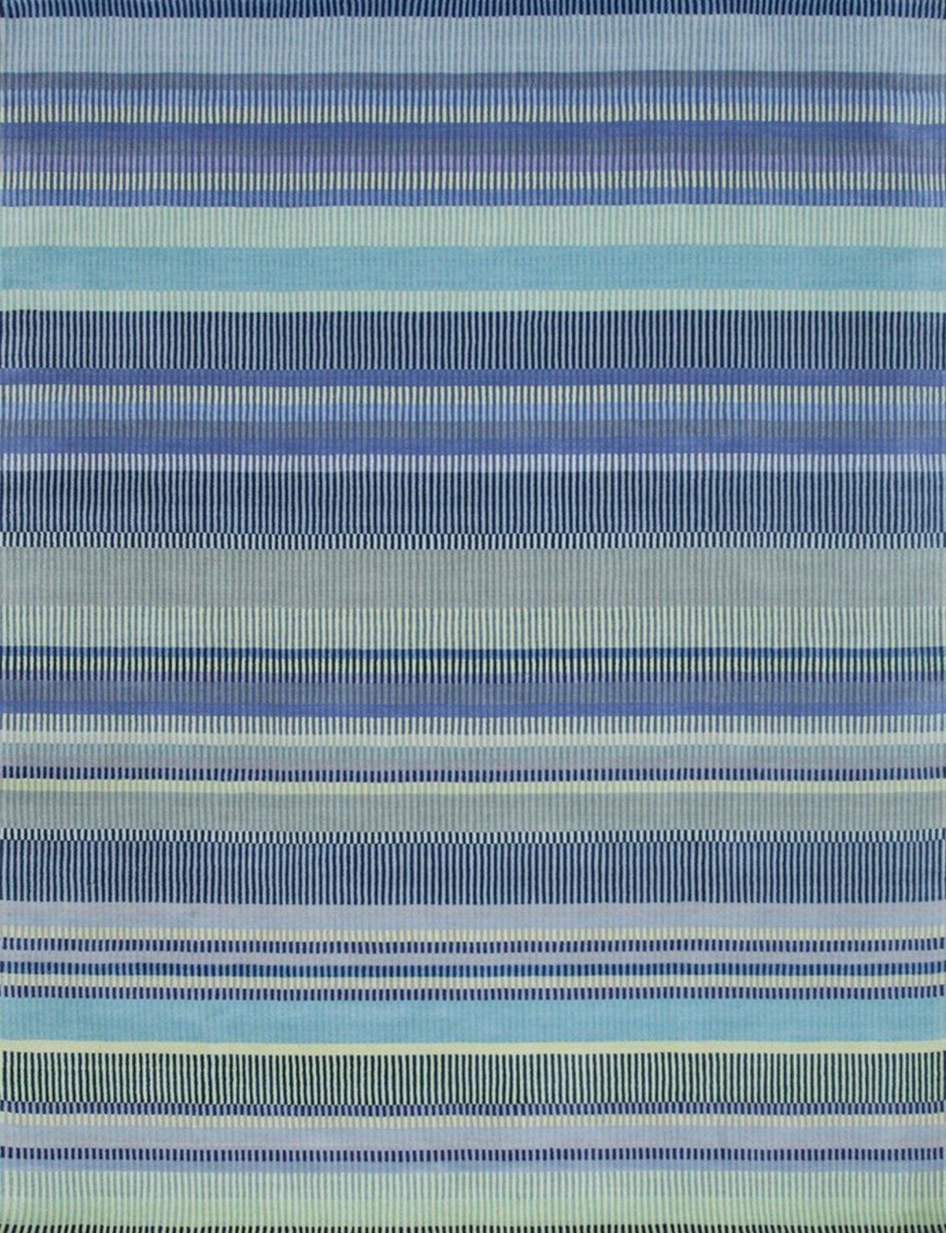 Vibrant Modern Striped Handmade Wool Rug