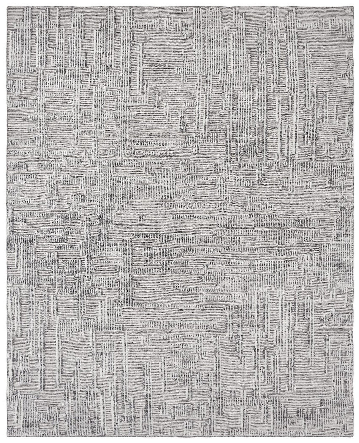 Ivory Geometric Symphony Hand-Knotted Wool Rug