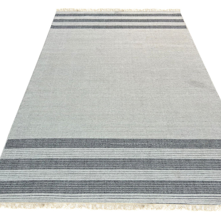 Stylish and Elegant Hand-Knotted Wool White Modern Contemporary HANDLOOM Flat Weave DURRIE Hand-Tufted Wool Rectangle Area Rugs