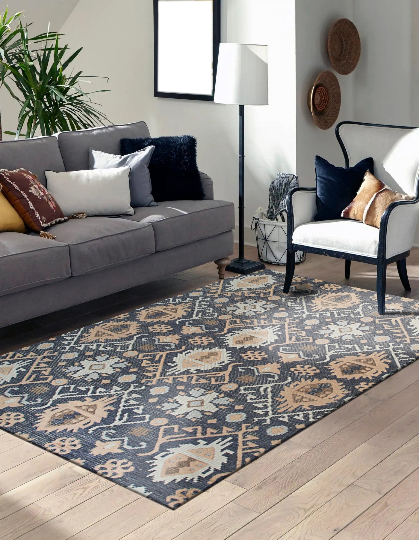 Ava Black Oushak Rug