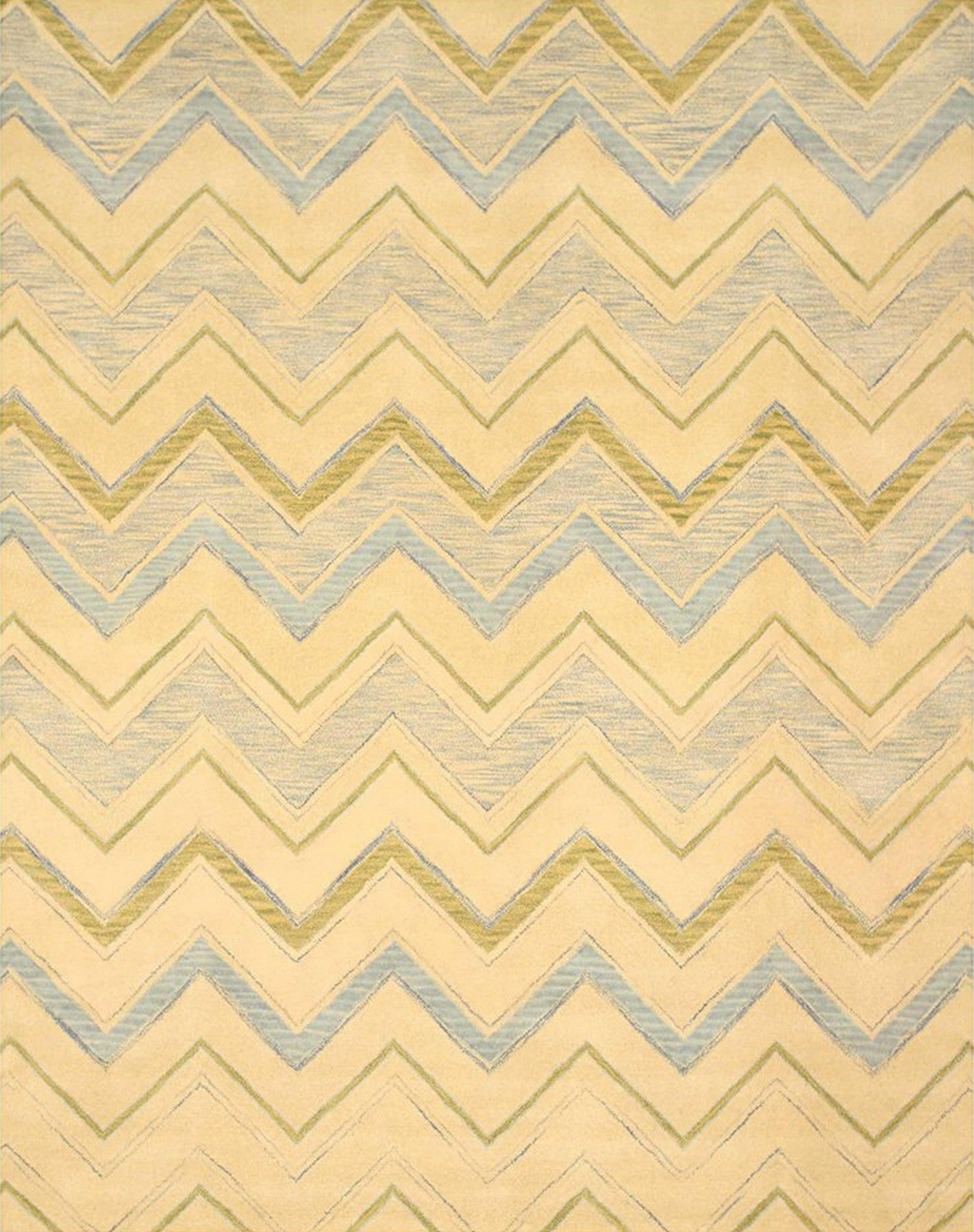 Pastel Chevron Hand-Tufted Wool Rug