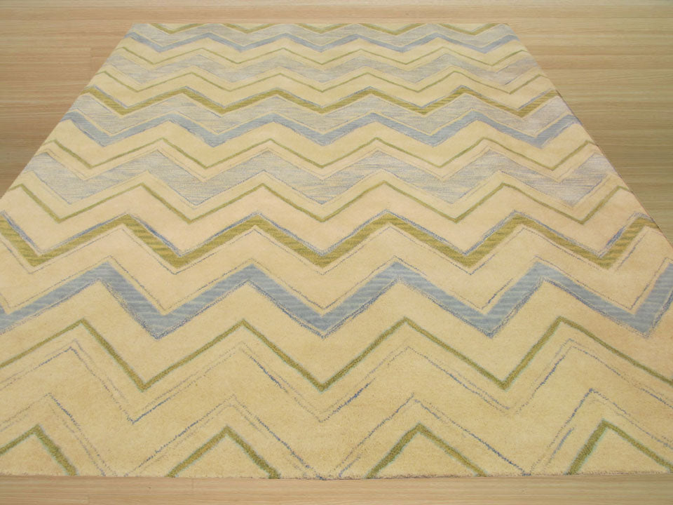 Pastel Chevron Hand-Tufted Wool Rug