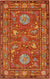 Rust Floral Suzani Hand-Tufted Wool Rug