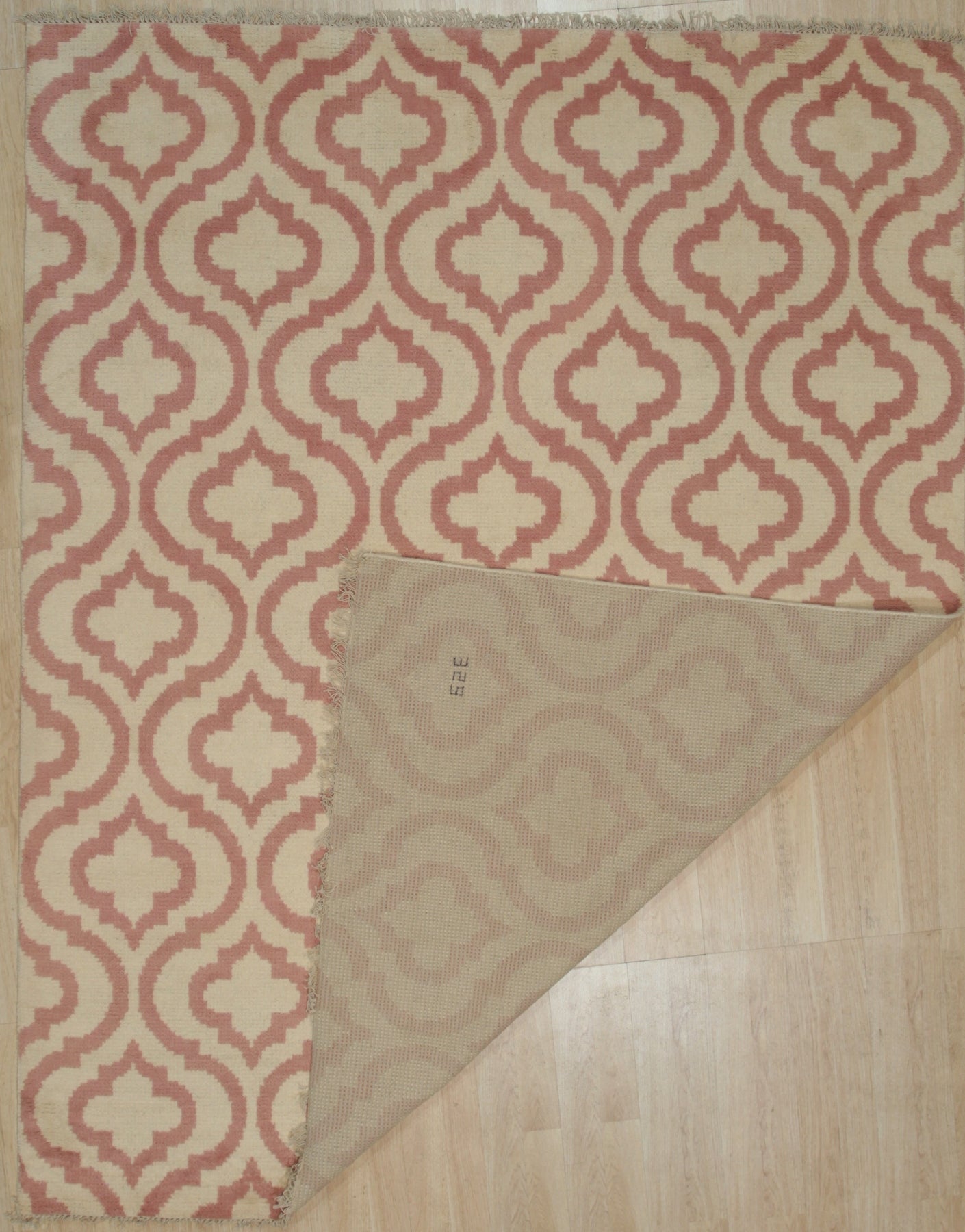 Pink Majestic Moroccan Hand-Knotted Wool Rug