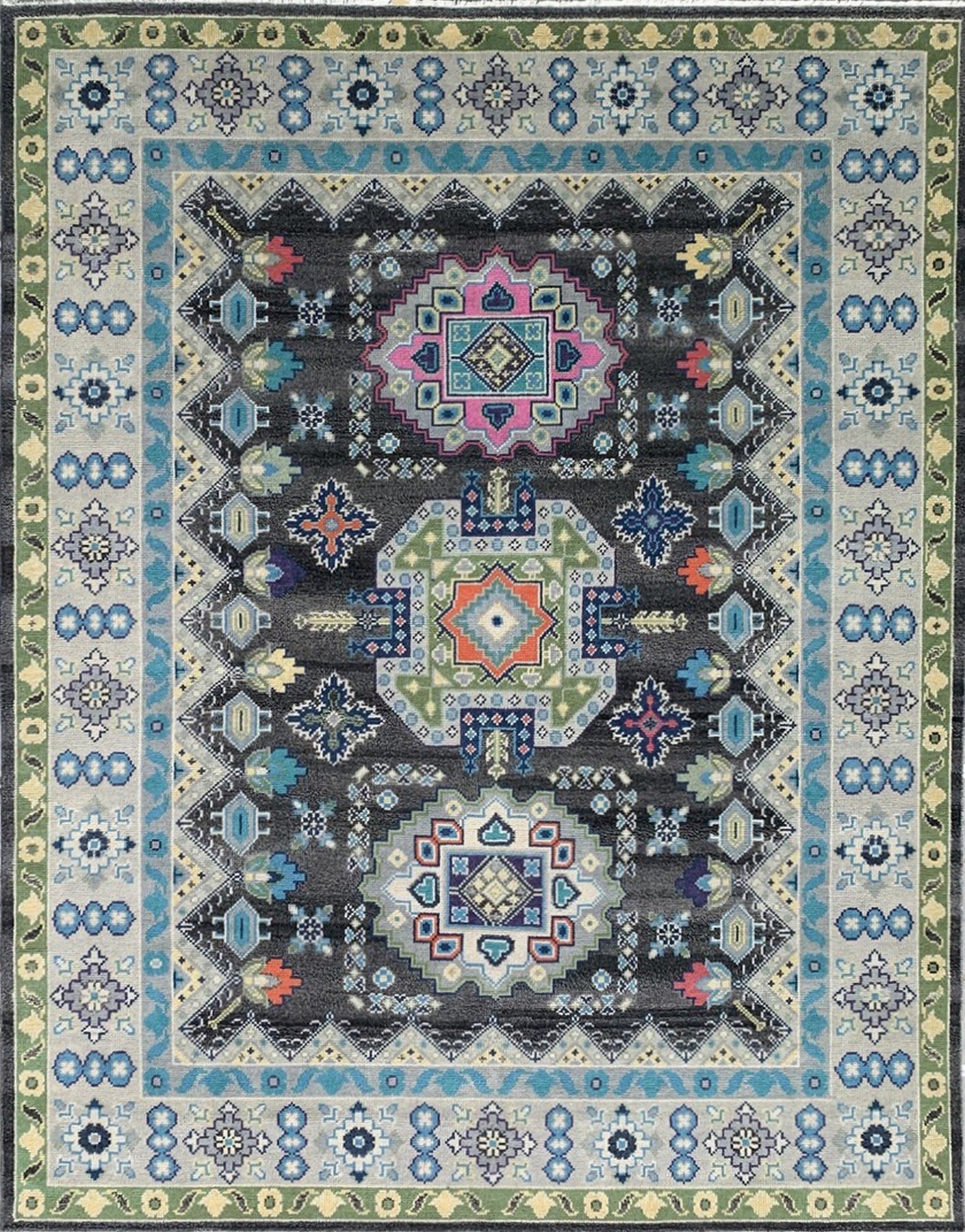 Charcoal Classic Kazak Harmony Rug