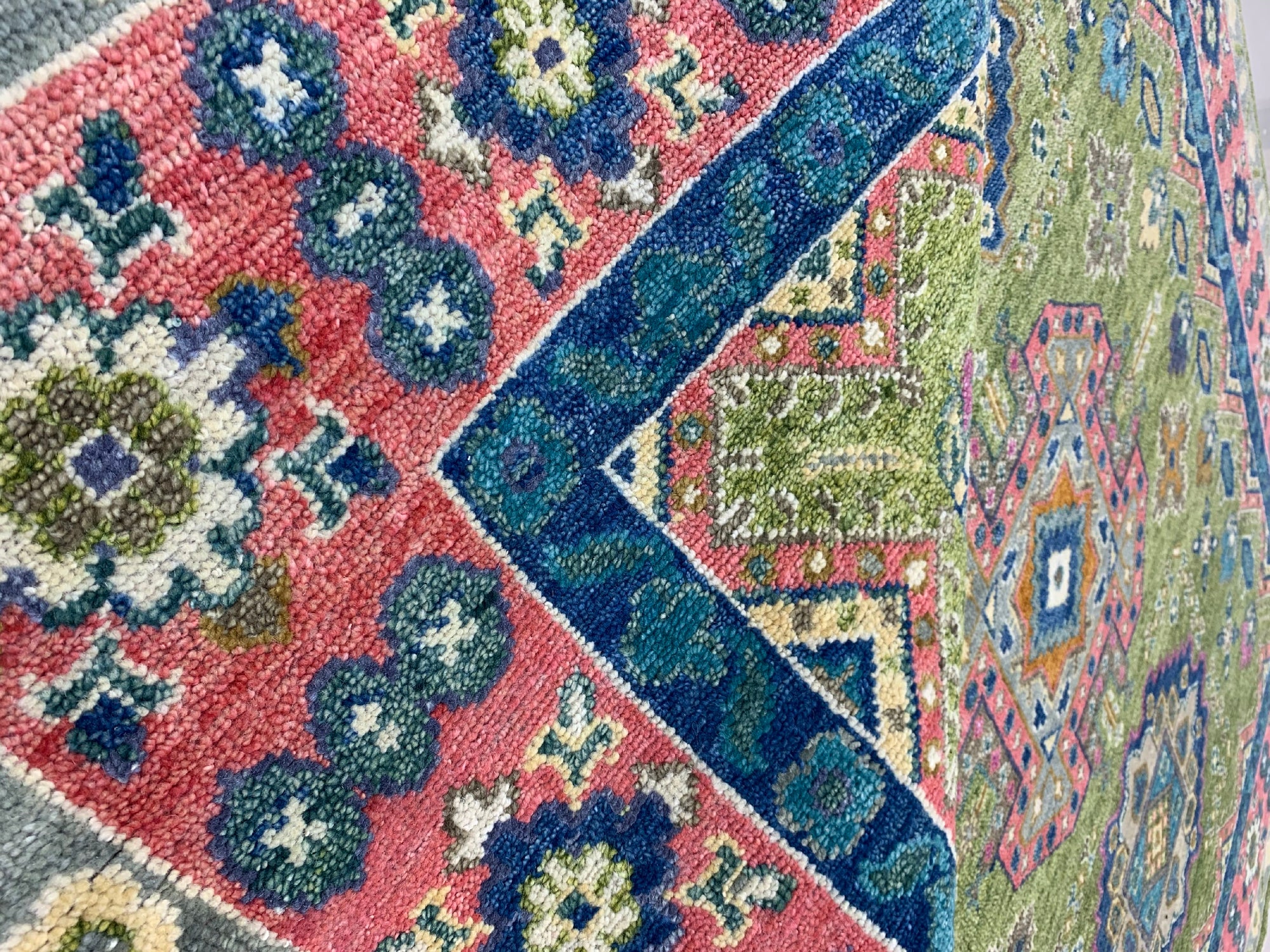 Light Green Classic Kazak Harmony Rug