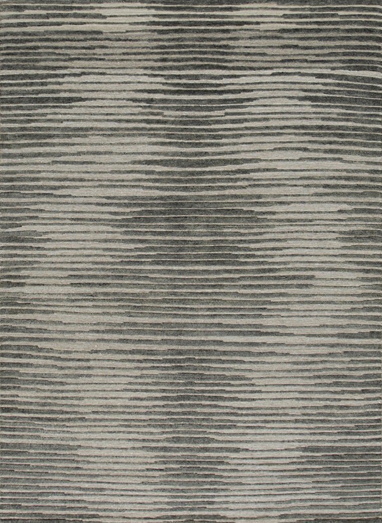 Elegant Gray Transitional Handmade Wool Artisan Rug