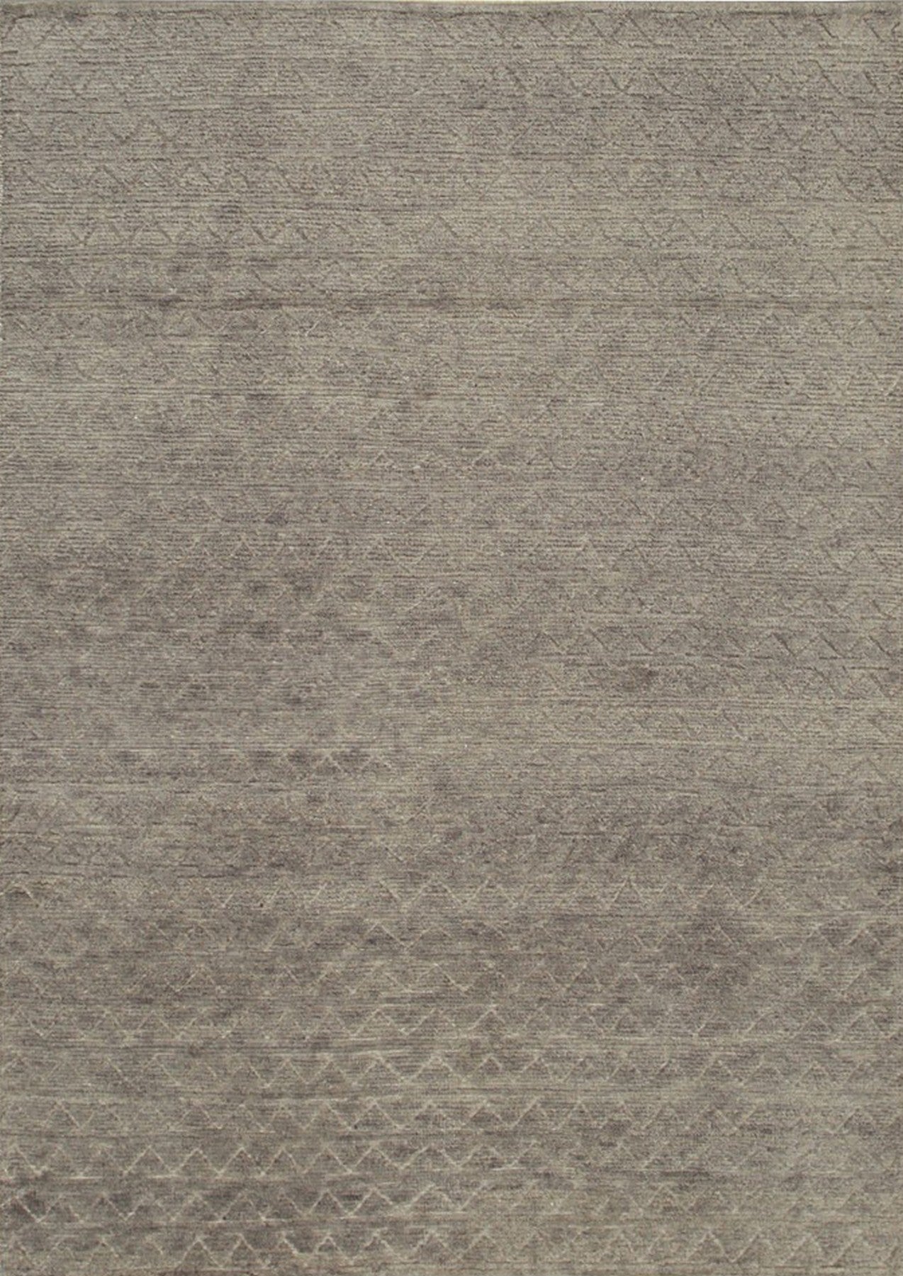 Elegant Gray Transitional Handmade Wool Masterpiece Rug