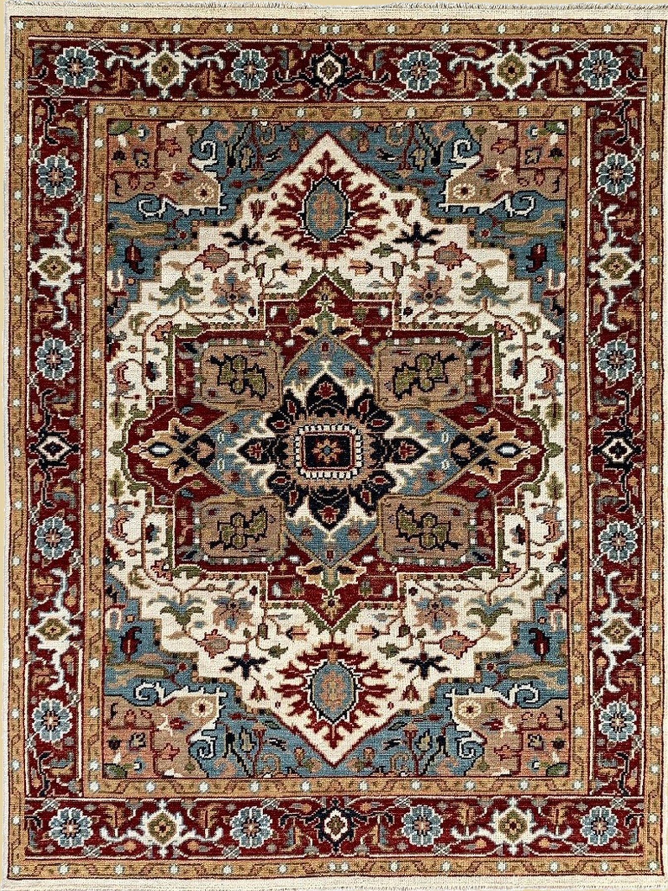 Ivory Oriental Splendor Hand-Knotted Rug