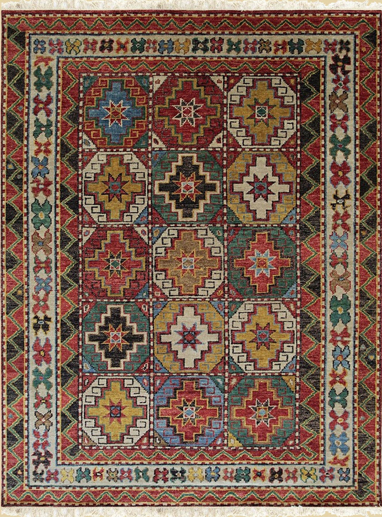 Mosaic Harmony Kazak Rug