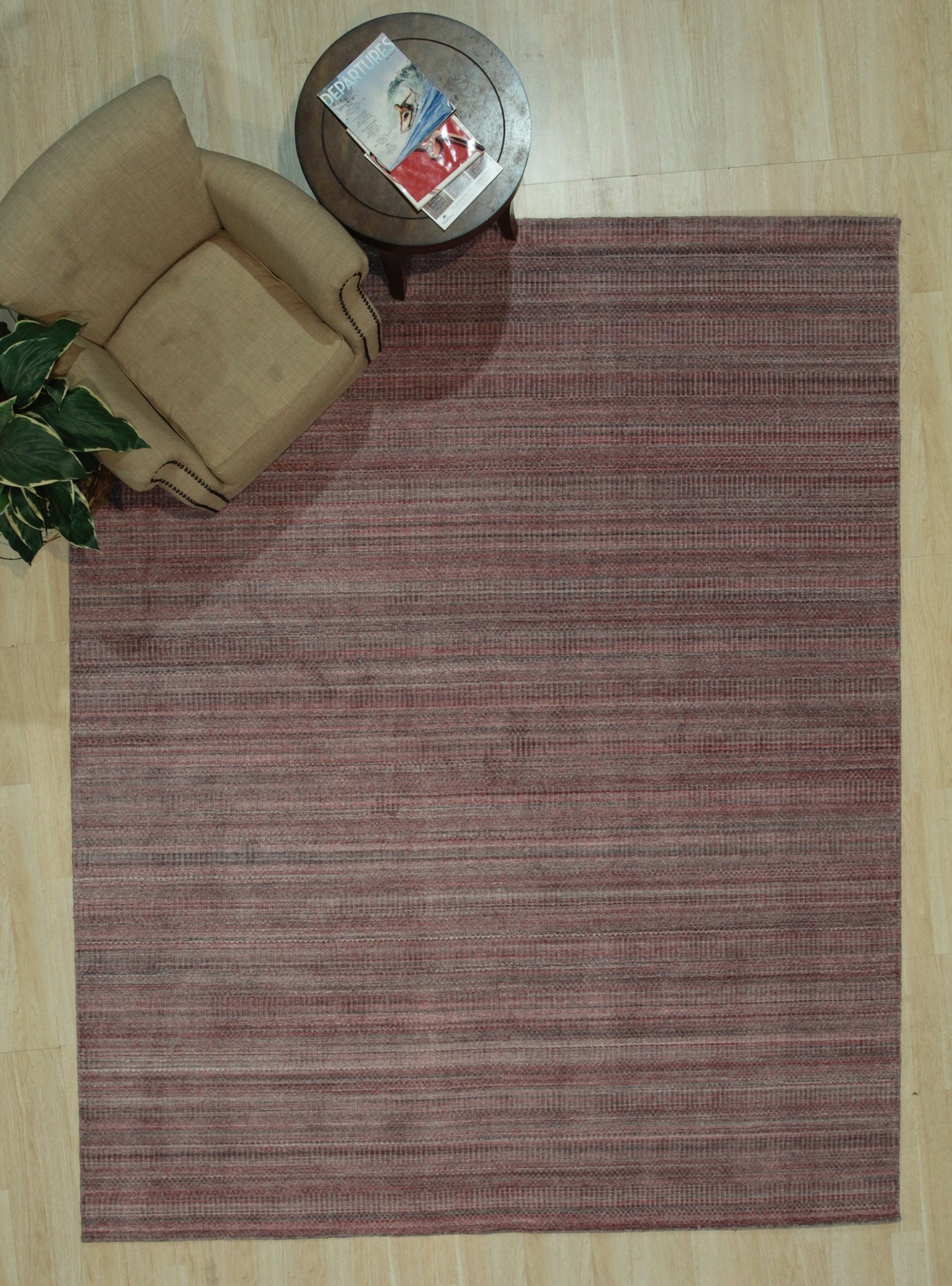 Scarlet Super Grass Handmade Wool Rug