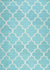 Light Turquoise Moroccan Trellis Harmony Hand-Tufted Wool Rug