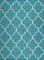 Turquoise Moroccan Trellis Harmony Hand-Tufted Wool Rug