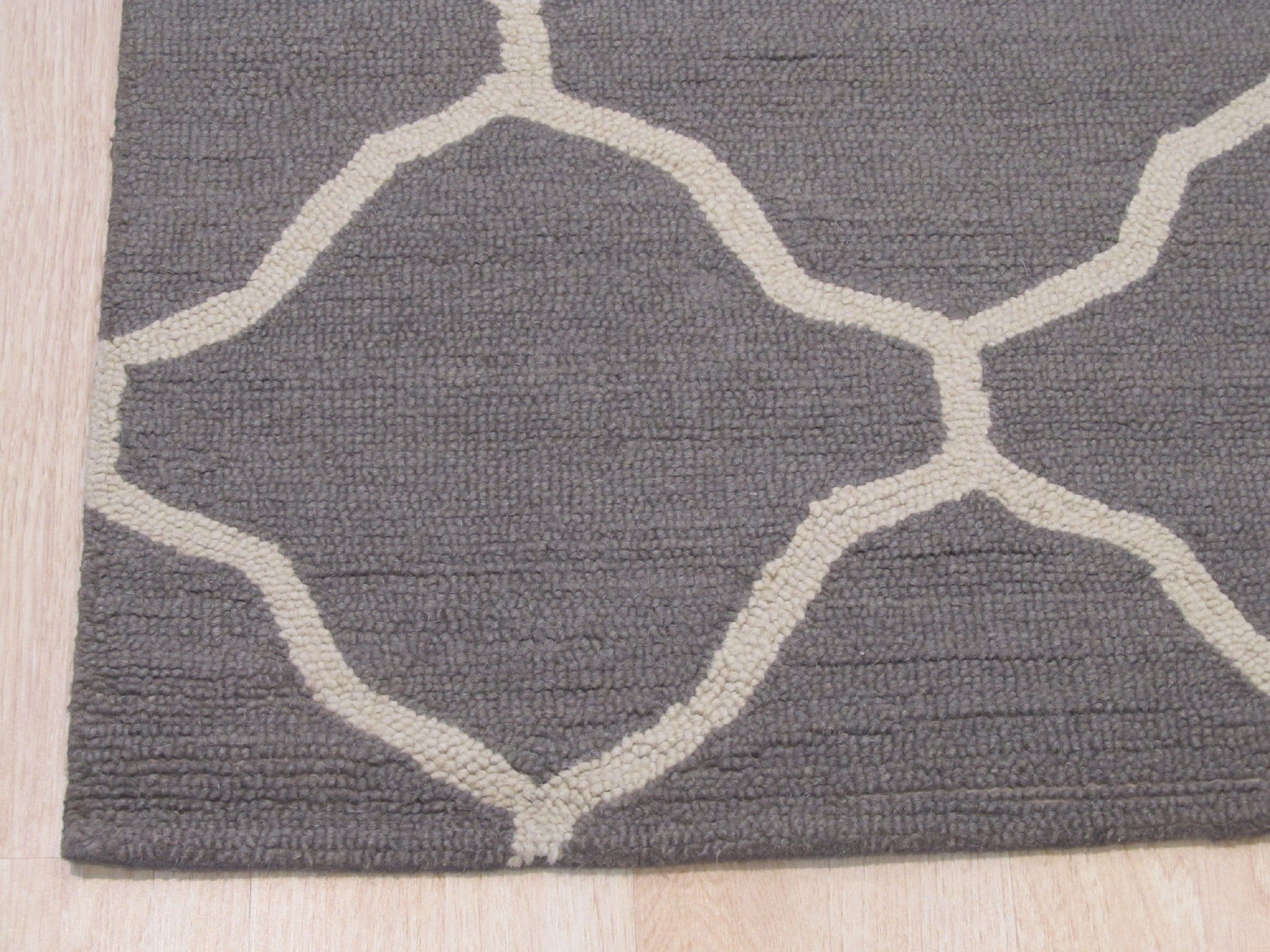 Gray Moroccan Oasis Hand-Tufted Wool Rug