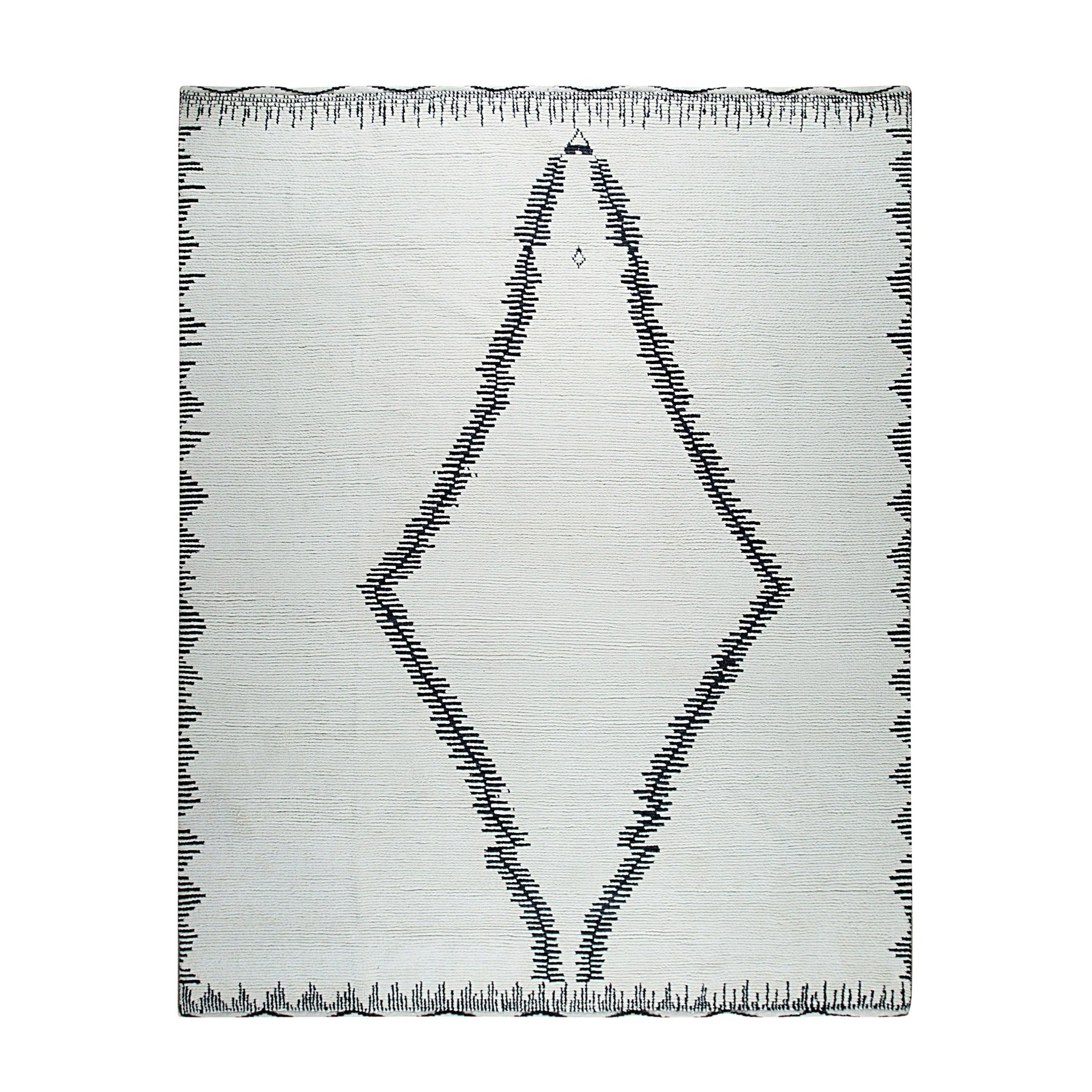 Elegant Diamond Moroccan Handmade Wool Rug