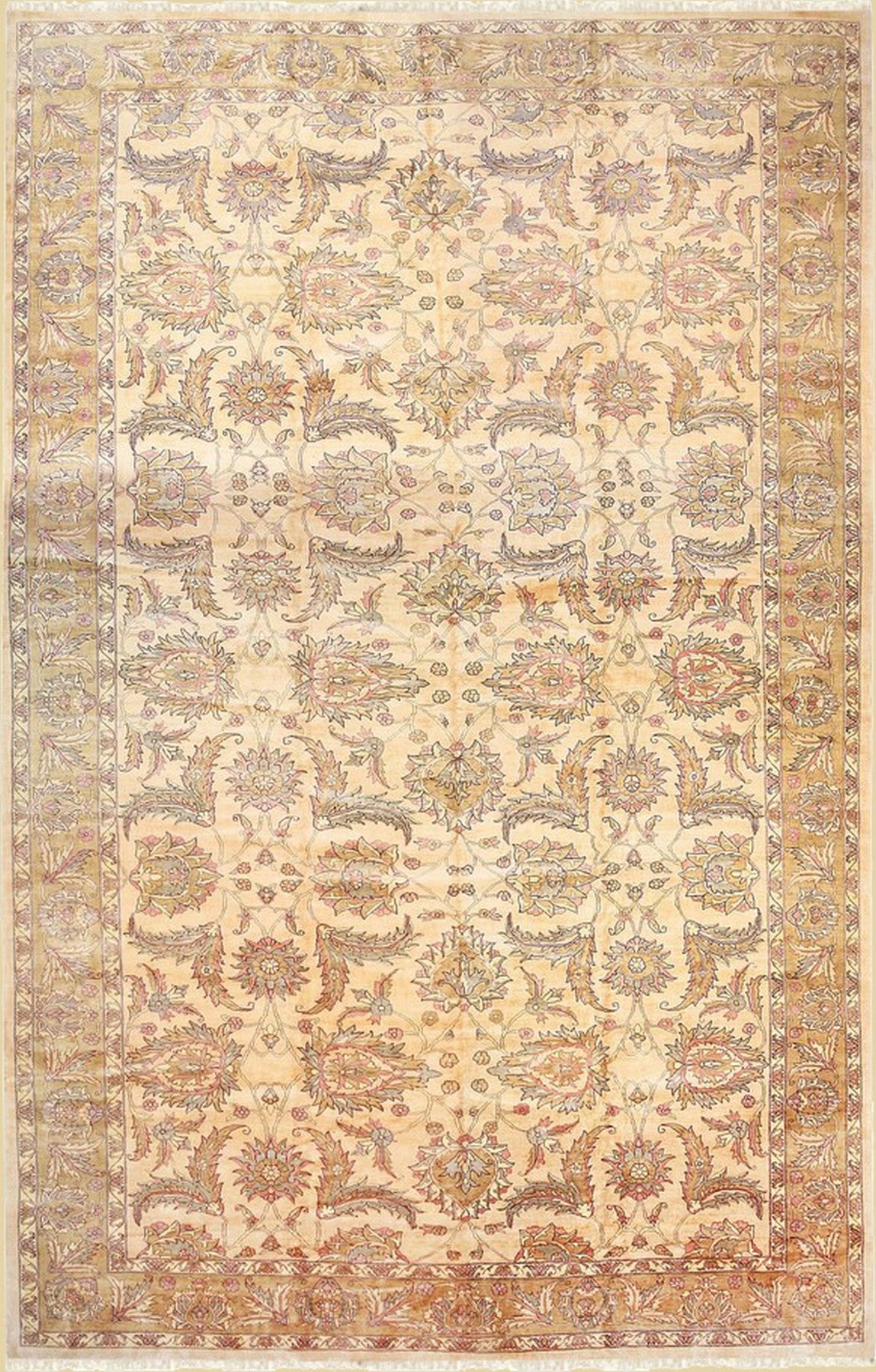 Agra Beige Wool Rug