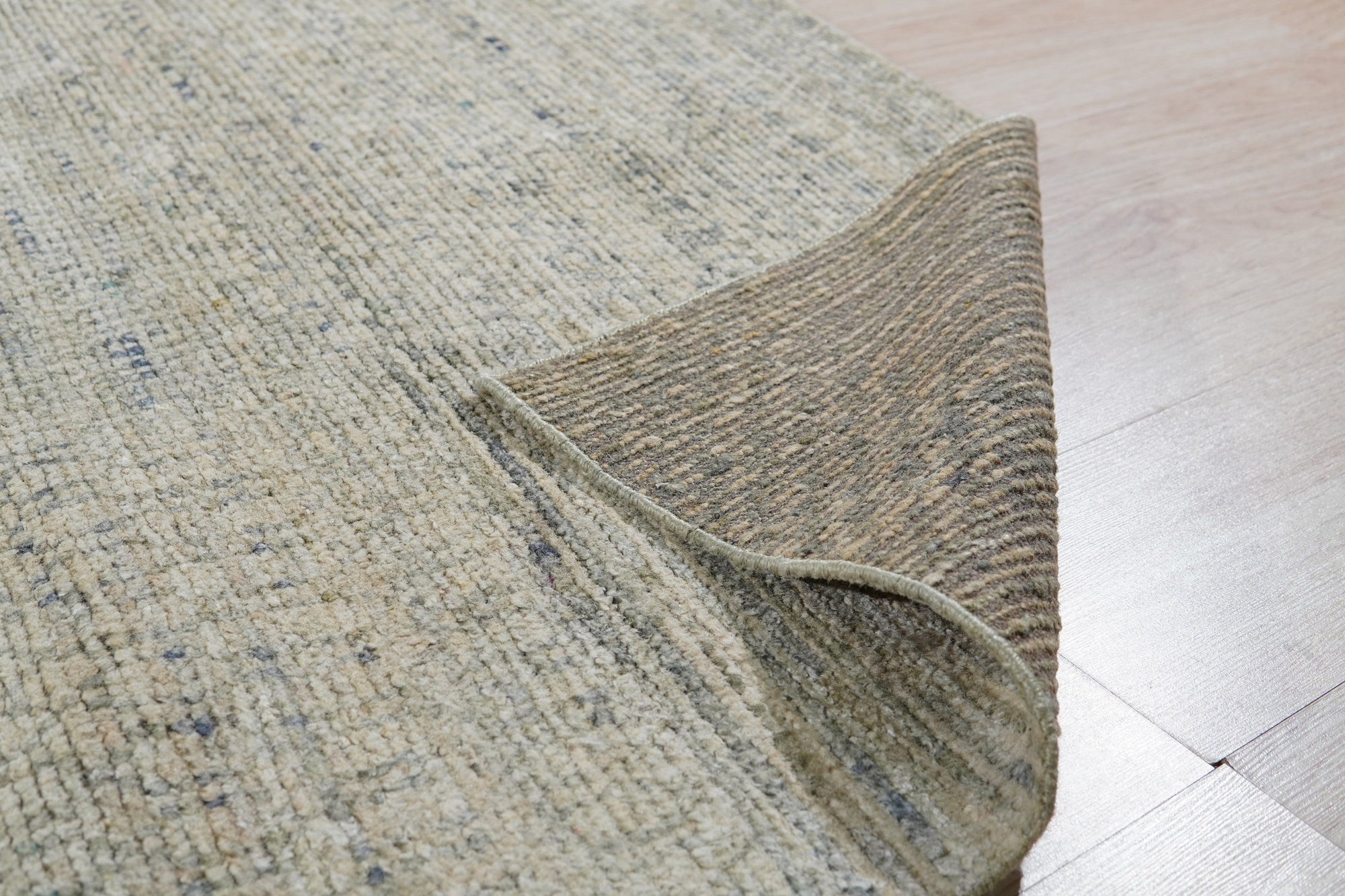 Green Silken Grass Handmade Natural Silk Rug