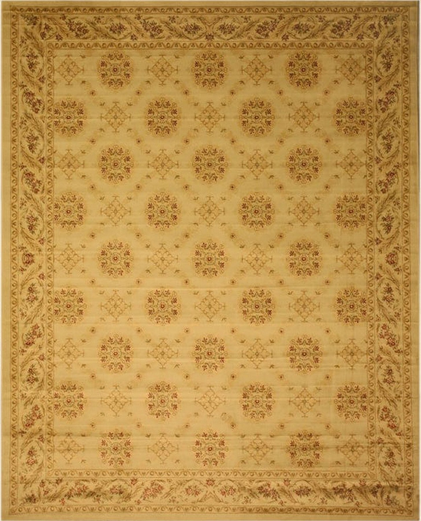 Canterbury Beige Floral Elegance Rug