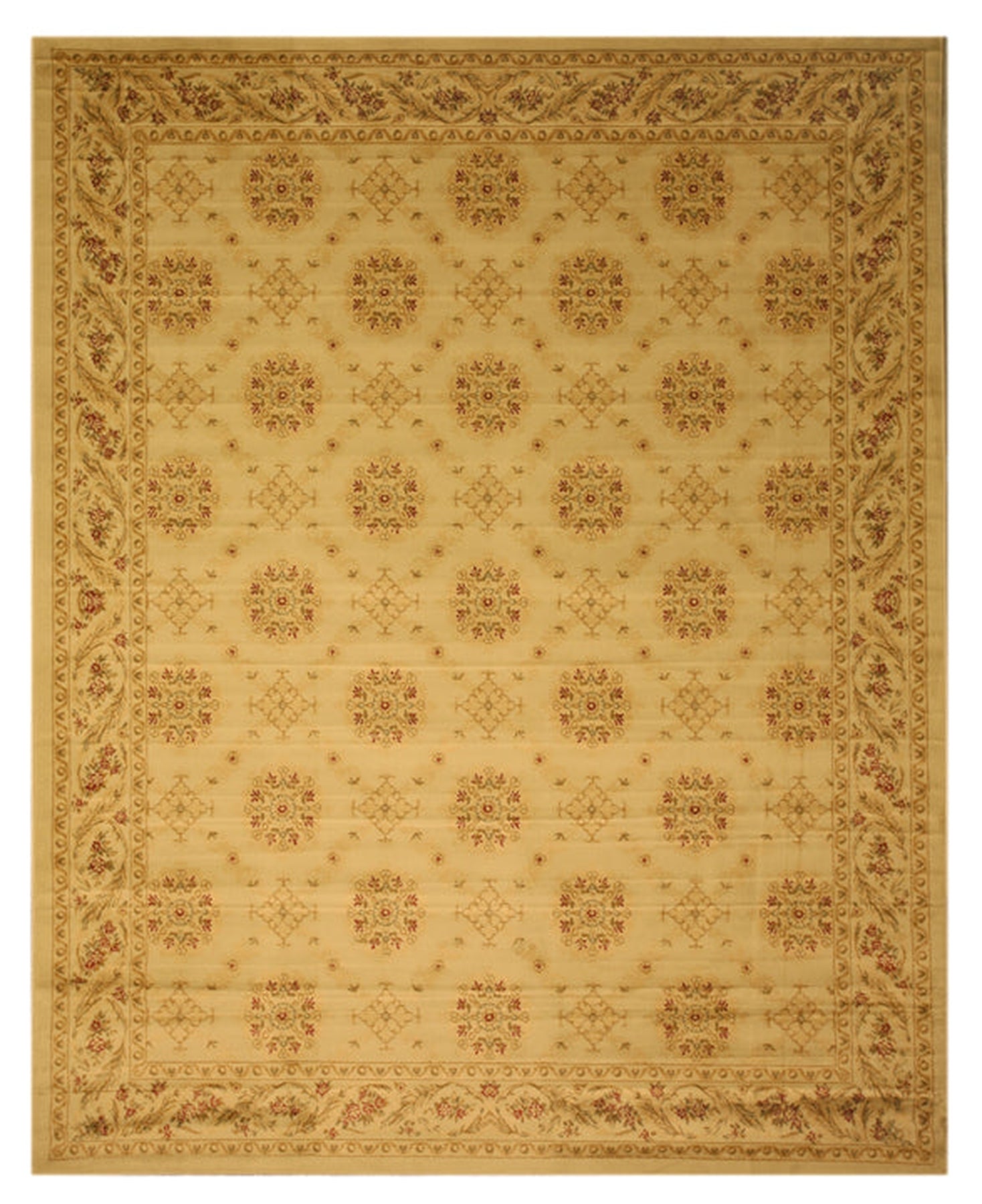 Canterbury Beige Floral Elegance Rug