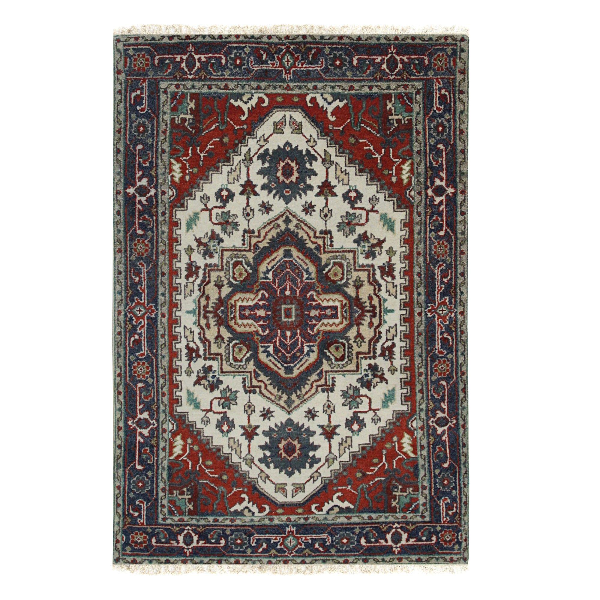 Elegant Handmade Wool Medallion Rug