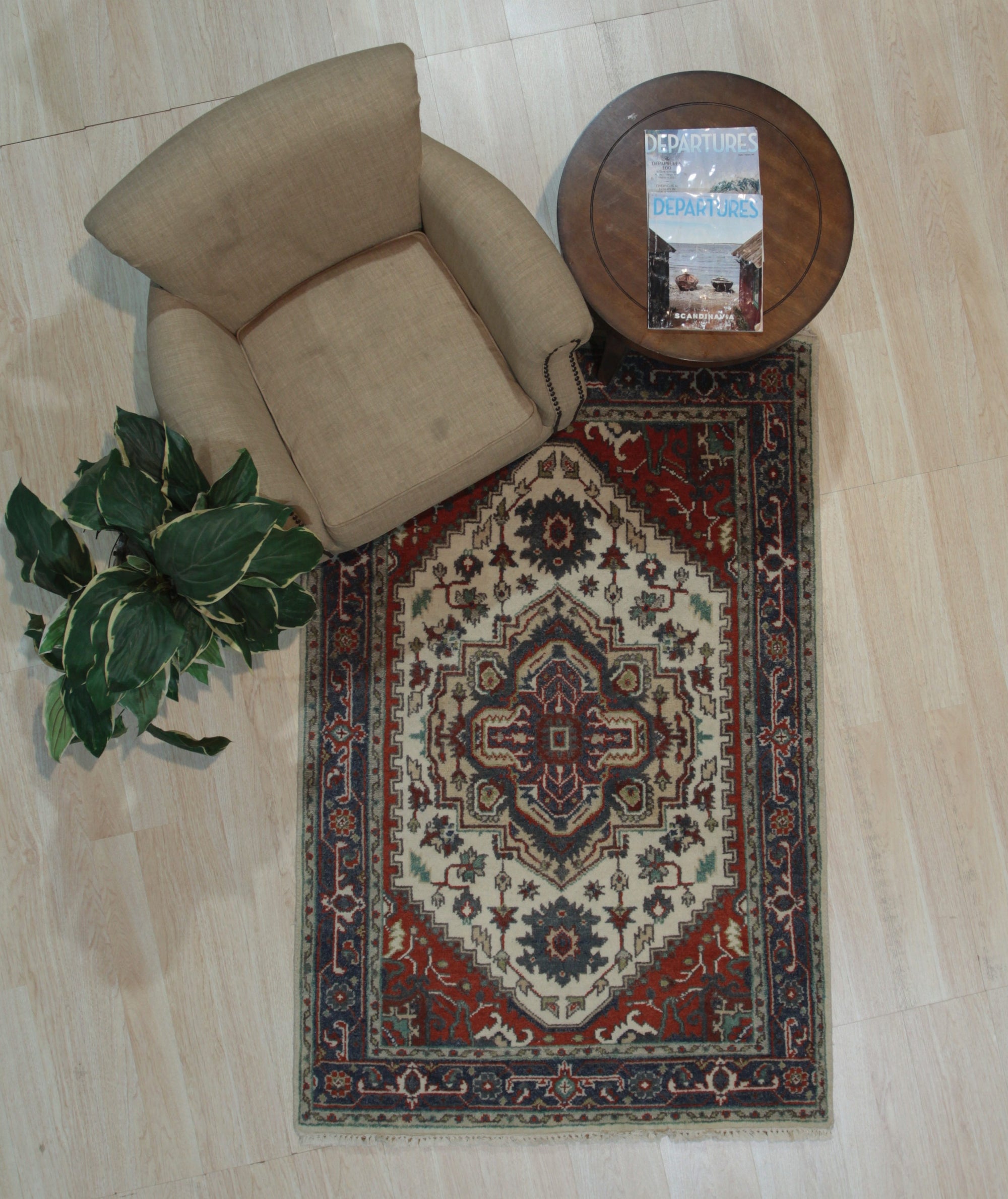 Elegant Handmade Wool Medallion Rug