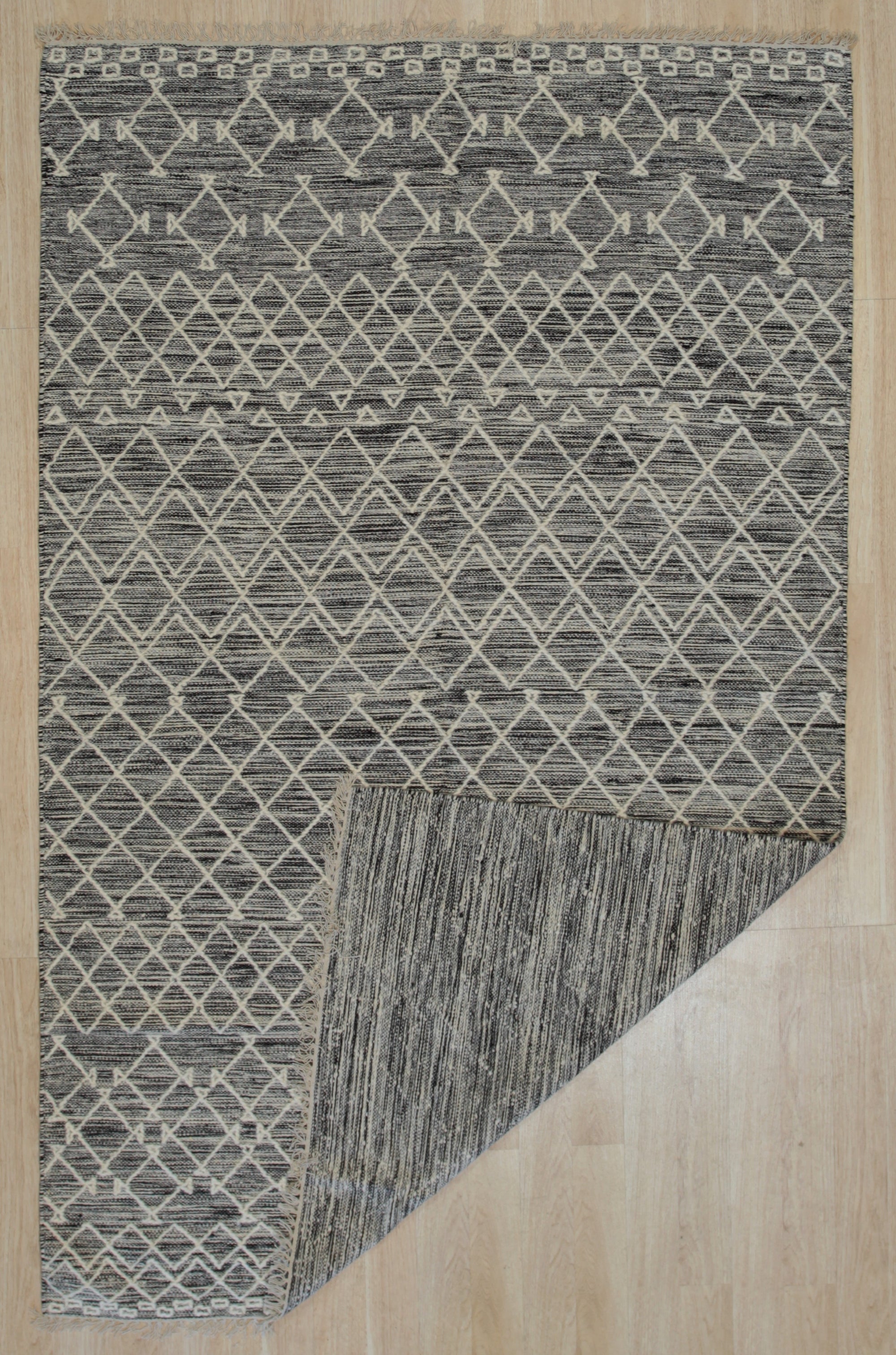 Midnight Geometric Punja Kilim Rug