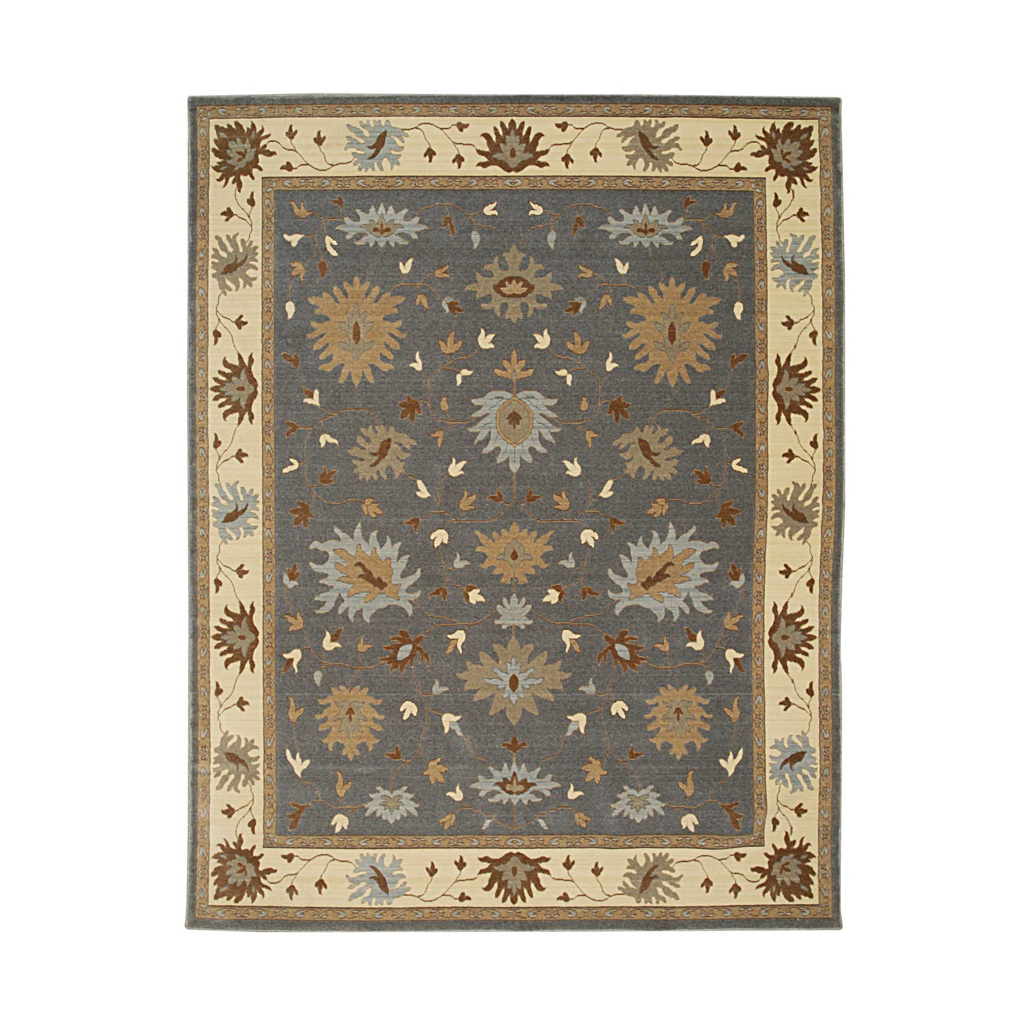 Elegant Oushak Floral Rug